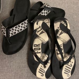 Coach & Juicy Couture flip flops- set of 2